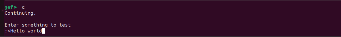 GDB rerun with breakpoint set before printf call