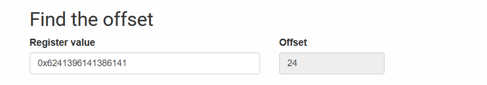 Pattern offset calculation for x0 register showing offset 24