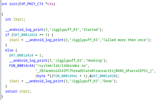 libk ELF binary init function with libbinder.so