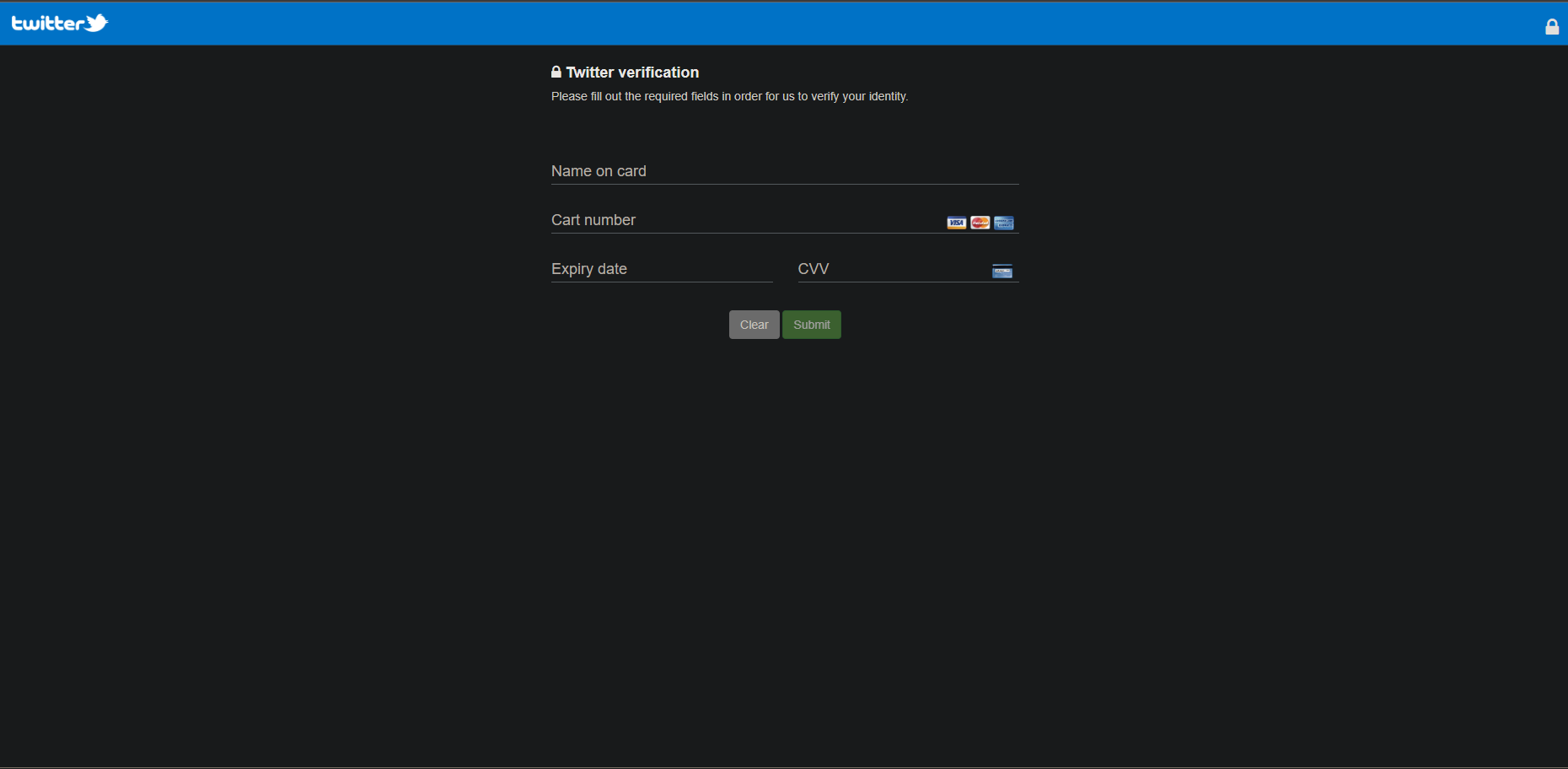 Phishing login page overlay