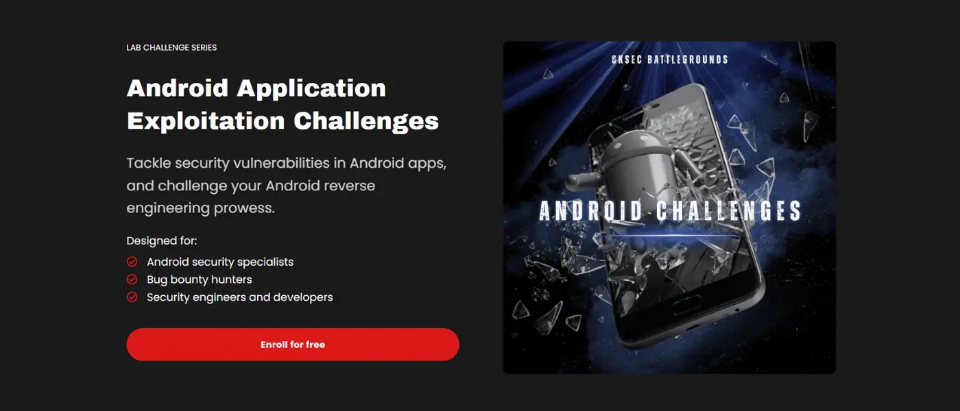 Android application exploitation challenges on 8kSec Battlegrounds