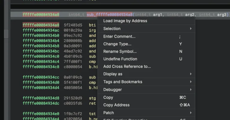 Binary Ninja disassembly showing IRG and STG instructions in the MTE tag initialization function