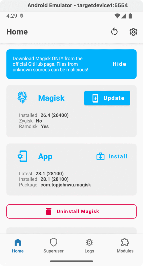 Second update available
