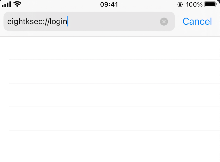 Victim clicking on the deep link schema expecting to open the legitimate app