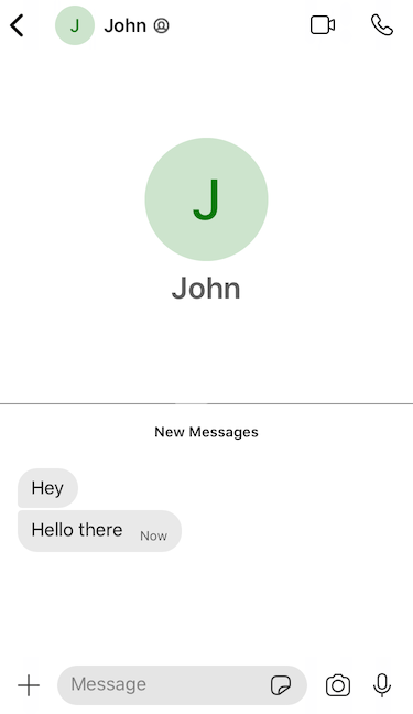 Signal iOS app showing the received test message being intercepted