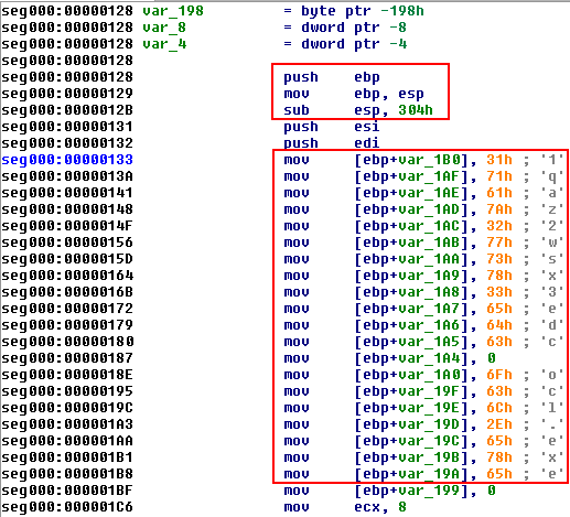 IDA Pro showing original unpacked executable file with resolved imports after successful PECompact unpacking