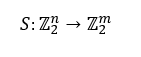 Mathematical formula defining the non-linear S-Box transformation function