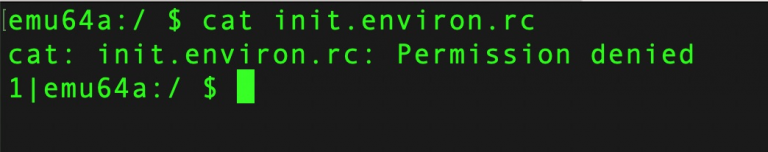 ADB shell accessing init.environ.rc file after SELinux policy injection