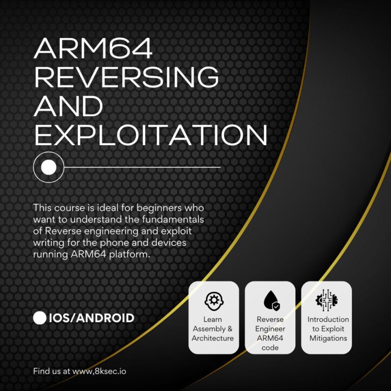 Offensive ARM64 Reversing and Exploitation