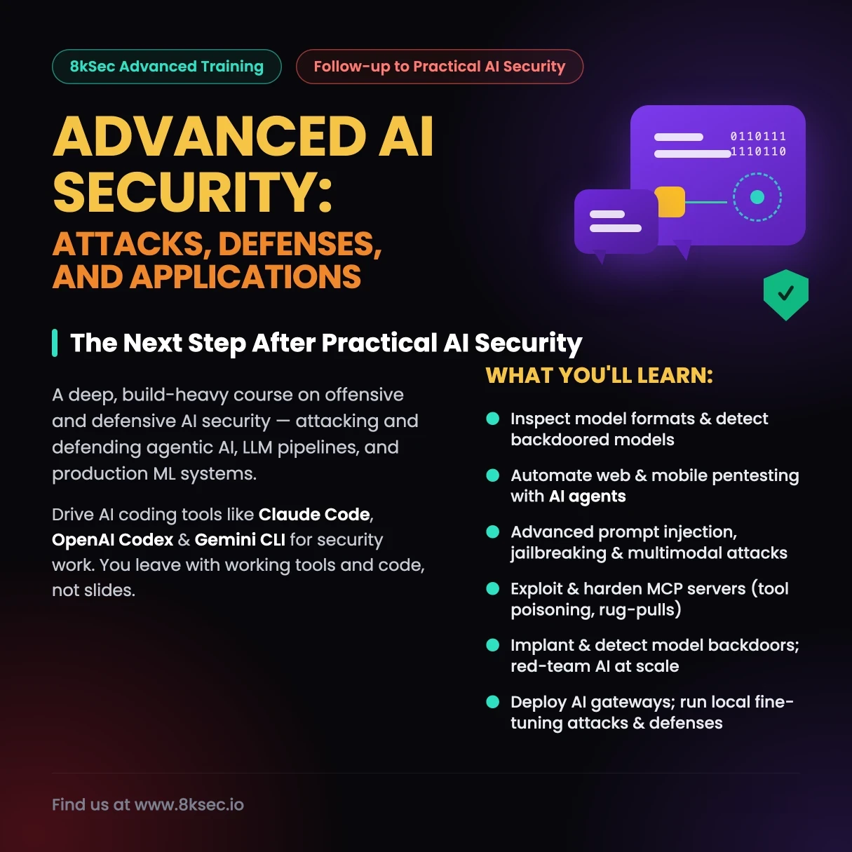 Advanced AI Security: Attacks, Defenses, and Applications